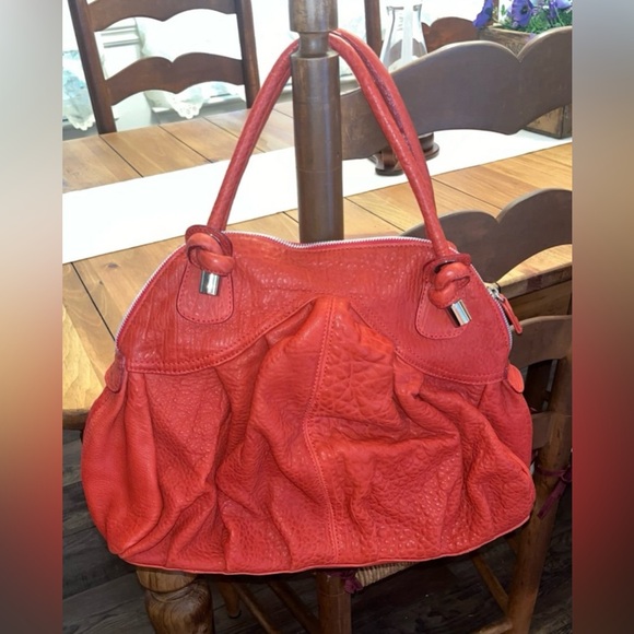NWOT Sundance "Raleigh" Red Leather Satchel/Shoulder Bag - Picture 1 of 11